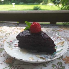 Farmhouse Easy Vegan Chocolate Cake Recipe Image